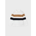 Mayoral Csíkos, fiú galléros felső - Cream - Krém