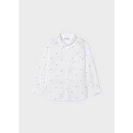 Mayoral Mintás fiú ing - White - Fehér