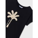 Mayoral Lány mintás póló - Black - Fekete