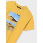 Mayoral Fiú, mintás póló - Yellow - Citromsárga