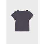 Mayoral Lány, mintás póló - Coal - Szénszürke