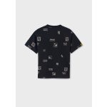 Mayoral Fiú mintás póló - Blackboard - Fekete