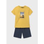 Mayoral Fiú kétrészes sort szett, pólóval - Yellow - Citromsárga