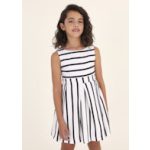 Mayoral - Fekete- Fehér csíkos alkalmi ruha
