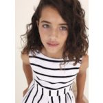 Mayoral - Fekete- Fehér csíkos alkalmi ruha