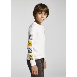   Mayoral Fiú mintás hosszúujjú felső - Cream - Krémszínű