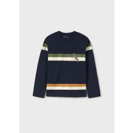 Mayoral Csíkos mintás fiú felső - Navy - Tengerészkék