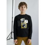 Mayoral Mintás fiú felső - Black - Fekete