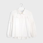 Mayoral lány csíkos blúz aranyszállal - Ecru