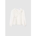 Mayoral Lány fodros, muszlin blúz - Natural - Natúr