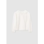 Mayoral Lány fodros, muszlin blúz - Natural - Natúr