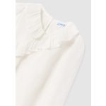 Mayoral Lány fodros, muszlin blúz - Natural - Natúr