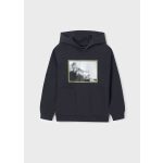 Mayoral Fiú mintás kapucnis pulóver - Blackboard - Táblafekete