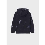Mayoral Fiú mintás kapucnis pulóver - Navy - Tengerészkék