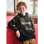 Mayoral Mintás fiú kapucnis pulóver - Black - Fekete