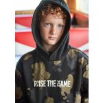 Mayoral Mintás fiú kapucnis pulóver - Black - Fekete