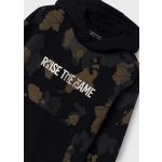 Mayoral Mintás fiú kapucnis pulóver - Black - Fekete