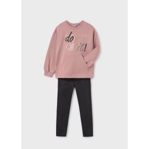   Mayoral Nyomott mintás, lány leggings szett - Black - Fekete