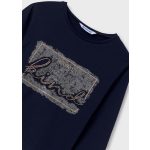 Mayoral Mintás lány pamut felső - Navy - Tengerészkék