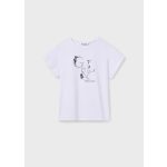 Mayoral Lány pamut póló mintás - White - Fehér