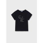 Mayoral Lány pamut póló mintás - Black - Fekete