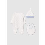 Mayoral Fiú pamut rugdalódzó, sapka, előke - Sky - Égkék