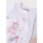 Mayoral Lány mintás pamutrugdalódzó, sapka, előke szett - Nude