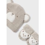 Mayoral Fiú kötött sapka, csúszásgátlós zokni szett - Sesame